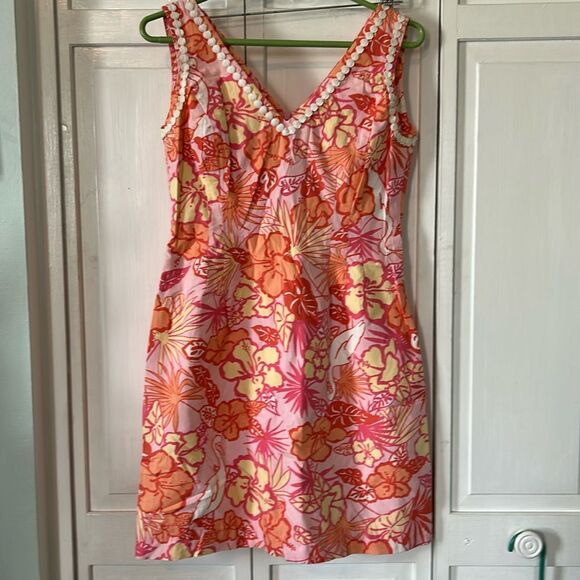 Vintage Lilly Pulitzer White Label Heron There tank dress - Size 4 - Picture 1 of 9